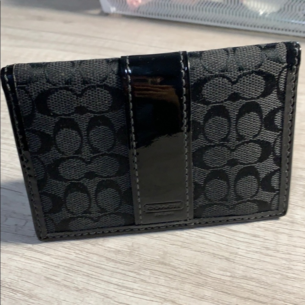 Coach black card holder/wallet